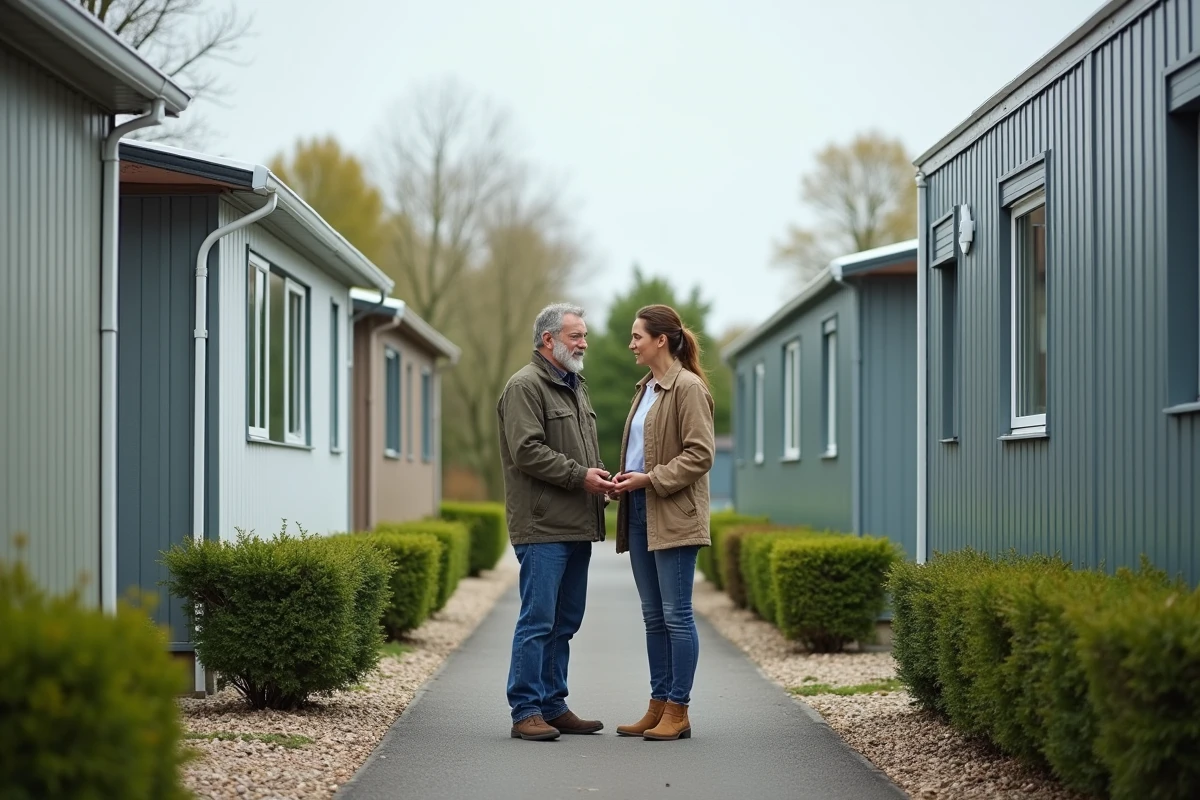 Comparaison entre un ancien et un récent mobil-home pour reconnaître les différences d'époque de fabrication
